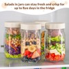 SOLIGT 4 Pack Glass Salad Jars with Lids Meal Prep,