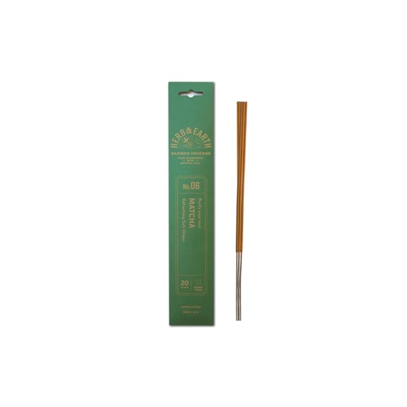 HERB & EARTH H&E Bamboo Incense - Matcha - 20