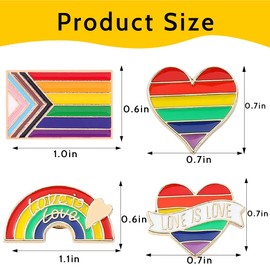 Gay Pride Rainbow Lapel Pins Lesbian Pin Gay Pride Accessories Trans Badges Cute Brooch, Metal