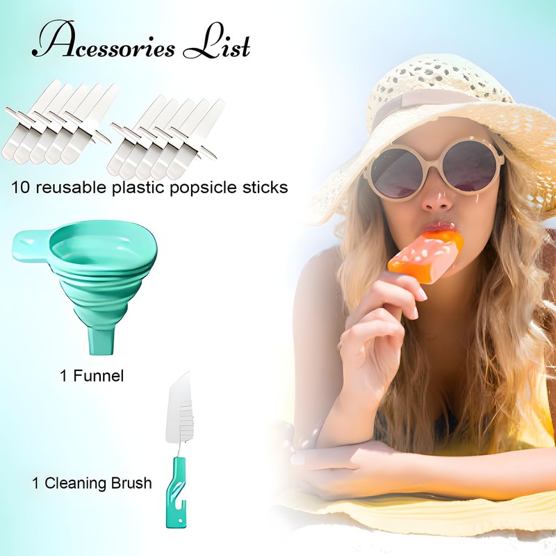 Silicone Popsicle Molds 10 Pcs Ice Pop Maker Molds with