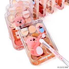 colorgram [ZANMANG LOOPY] colorgram Pin Point Eyeshadow Palette (+ZANMANG BRUSH) - 03 APRICOT PLUS LIVELY IS CORAL (+Brush)