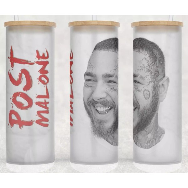 Unbranded Frosted Glass Post Malone Music Legend Cup Mug Tumbler