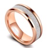 TRUMIUM 8mm Rose Gold Plated Rings for Men Women Tungsten