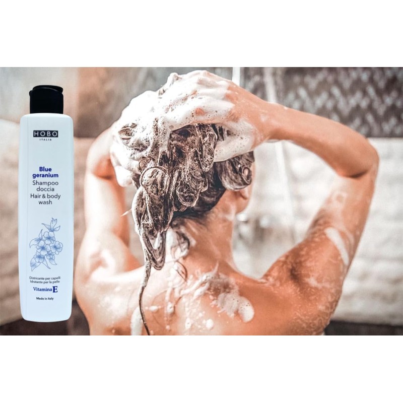 Hair & Body Wash Shower Shampoo (Blue Geranium)