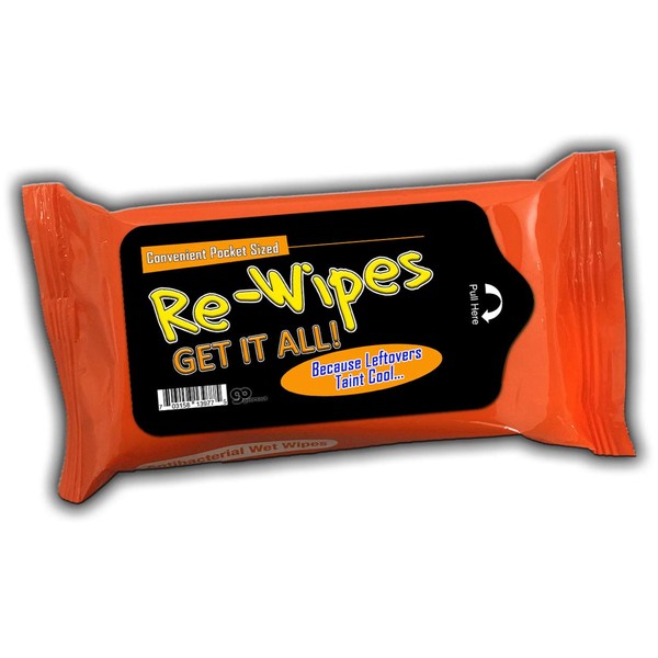 Re-Wipes Wet Wipes - Moist Towelettes - Weird Gag Gifts for Men - Travel Size - Resealable - Made in America
