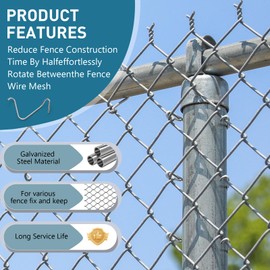 100PCS T-Post Wire Clips, Galvanized Steel Fence Clips, Fence Clips for t Post, Time-Saving and Convenient Fence Wire Clips for Tightening Farm, Ranch, Garden Fence Wires (Tool Not Included)