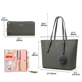 TANTOMI Tote Bags for Women, Handbags and Womens Purses Shoulder Purse Set for Travel Work