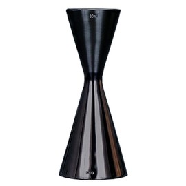 WOMLEX Cocktail Measuring Cup, Bar Measure with Inner Scale 1 oz/2 oz for a Cocktail Needs - 304 Stainless Steel, Suitable for Bars and Homes (Black, 30 ml and 60 ml)