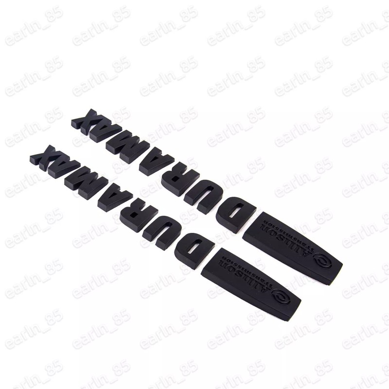 GM 2x Matte Black Allison Transmission Duramax Hood Emblem Badge
