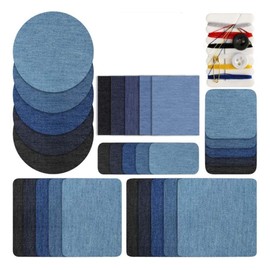 30PCS Iron On Patches - Fabric Denim Patches for Clothing Repair - Jeans Kit