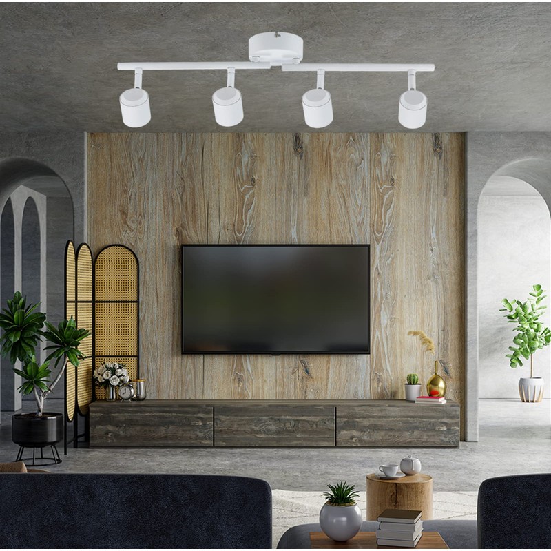 Arcfox 30W 4-Light LED Track Lighting Kit Ceiling Spotlight Fixture
