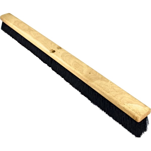 Genuine Joe 99656 Hardwood Block Tampico Broom 36-Inch Black/Brown