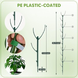 Plant Support Stakes for Climbing Plants, Stackable, Indoor Outdoor Use, Monstera Philodendron Pothos (10inch-10PCS)