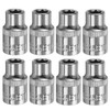 sourcing map 8pcs E-Torx Socket 3/8" Drive E10 External Torx