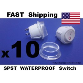 CH 10pcs WATERPROOF Switch ON OFF  Universal 12v DC Racing Race Car Drag Dash Show