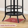 Tajsoon Coat Rack Stand with Umbrella Holder, Coat Tree Freestanding