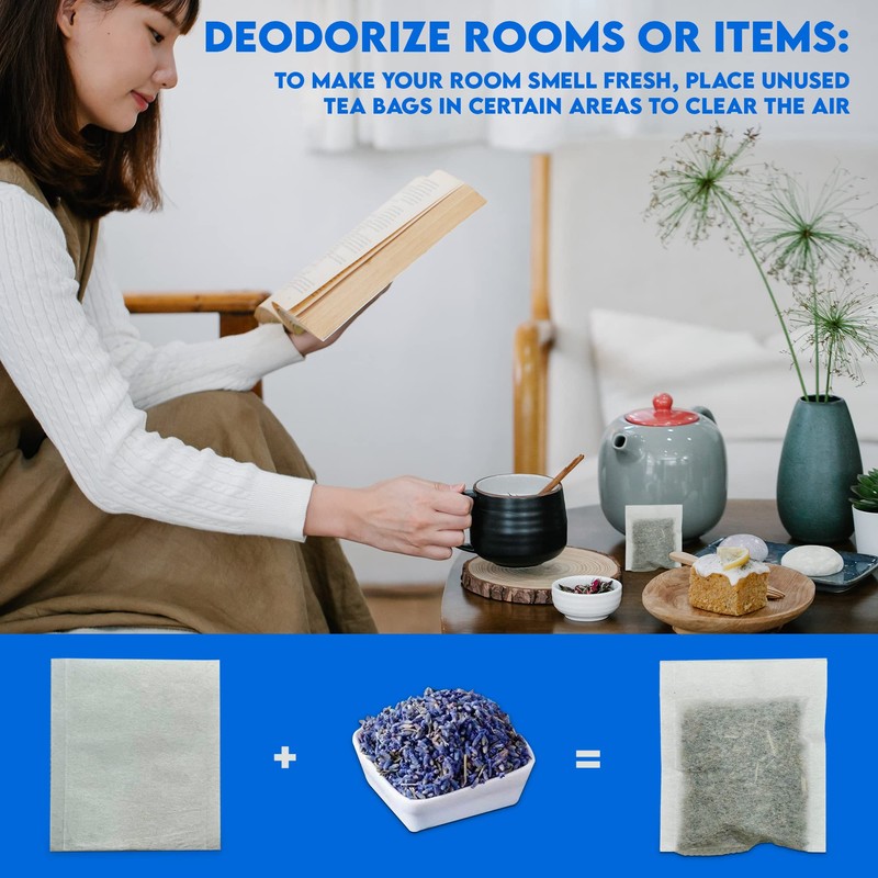 100 Empty Tea Bags 2.5” x 2.75” White Compostable, These