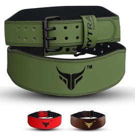 Mytra Fusion Gym Belt 4 Inch Weightlifting Belt Ideal for Workout, Powerlifting, Back Support Women Bodybuilding Belt (Green, X-Large)