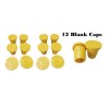 TSI 1/2" Yellow Blank Cap Surveyors Boundary Property Corner Survey 12 Caps-PLM1/2Y
