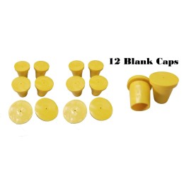 TSI 1/2" Yellow Blank Cap Surveyors Boundary Property Corner Survey 12 Caps-PLM1/2Y