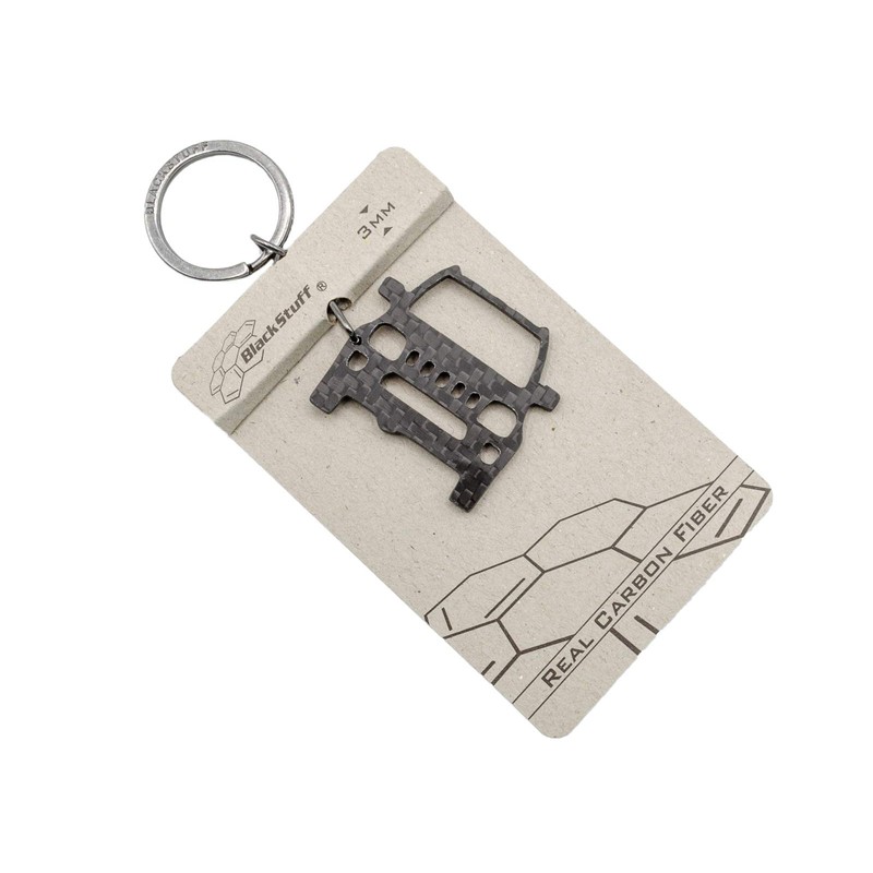 BlackStuff Carbon Fibre Keyring Compatible with Jimny 2012-2018 BS-950, black