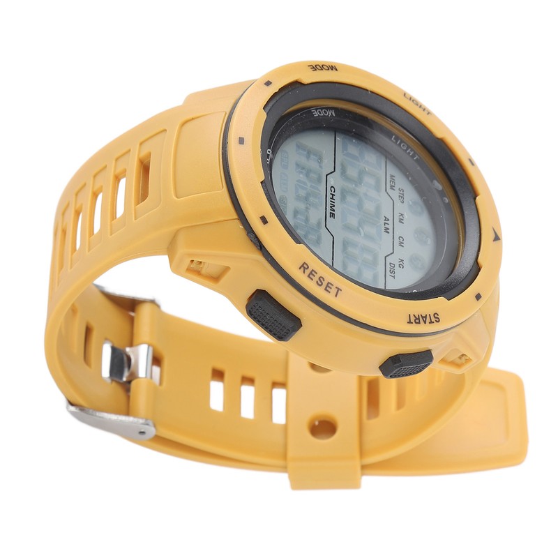 Men Sport Digital Chronograph Rubber Strap Watch Waterproof Outdoor Sporty