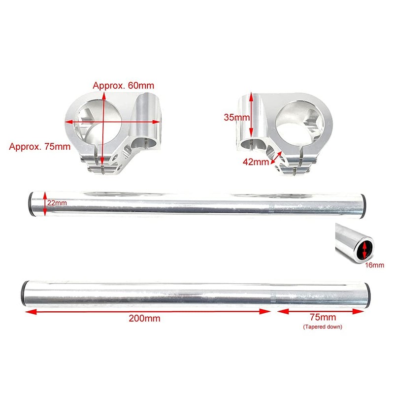 Motorcycle Clip On Handlebars Bars Cafe Racer or Sports Bike