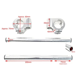 Motorcycle Clip On Handlebars Bars Cafe Racer or Sports Bike for 51mm Forks Fork Tubes Universal Slide On in Black Billet Aluminium PAIR