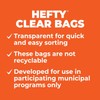 Hefty Recycling Trash Bags, Clear, 30 Gallon, 36 Count
