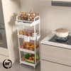LLMRR 4 Tier Rolling Utility Cart with Drawer, Plastic Storage