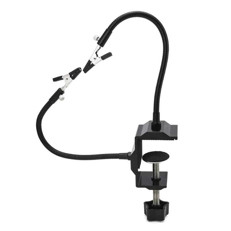 QWORK® Soldering Aid Helping Hand with C-Clamp and 2 Flexible