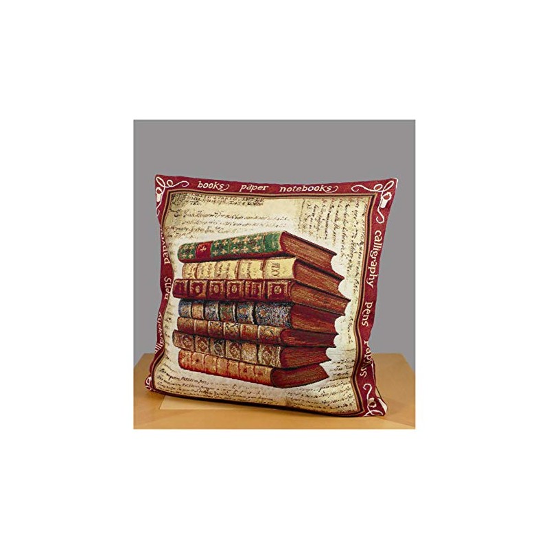 atelier alles-Spitze Tapestry Cushion Cover Antique Books 45 x 45