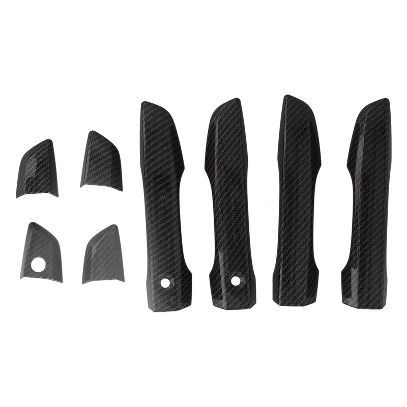 Door Handle Trim Cover Carbon Fiber Style Decoration Fit for