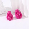 VANGETIMI Chunky Hot Pink Statement Earrings for Women Trendy,Fashion Gold