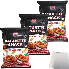 usy Bundle for XOX Baguette Snack Bruschetta Pack of 3 (3 x 150 g Bag) + usy Block