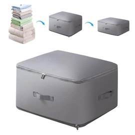 Ultra Platz sparender selbstkomprimierender Organizer,Komprimierender Beutel,Aufbewahrungsbeutel für Kleidung,for Bettdecken Kleidung Decken (Grau,52x42x30CM)