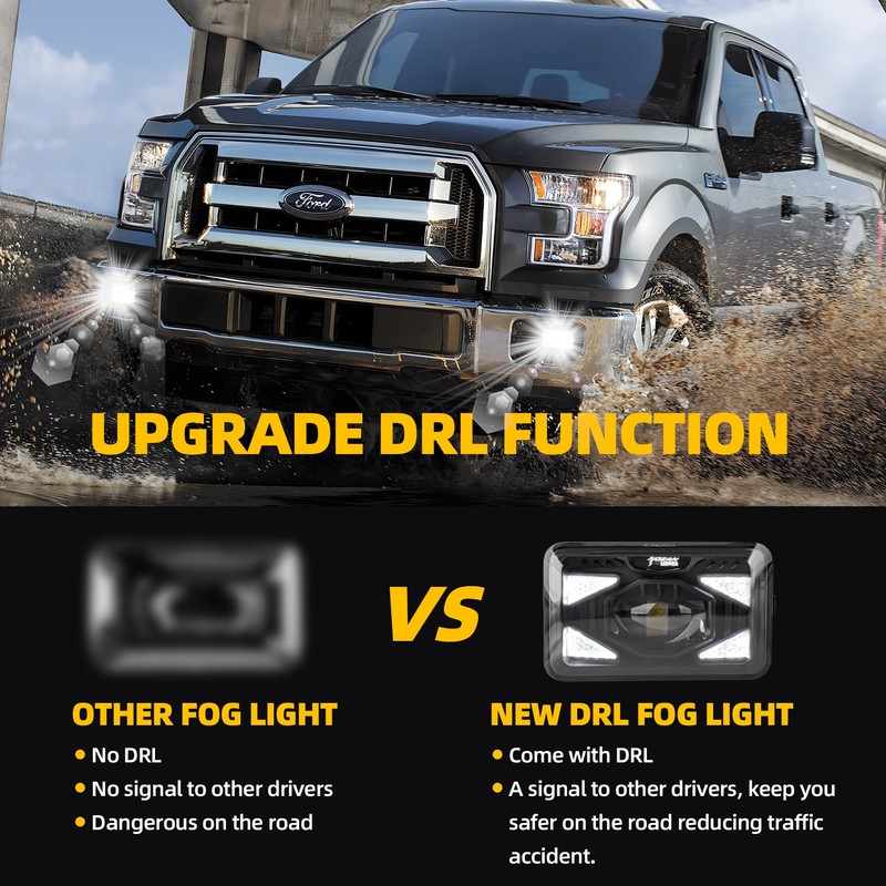 2Pcs F150 LED Fog Lights Assembly for Ford F150 (2015,