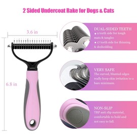 CHIPEL Cat Grooming Kit - 2 Pack Deshedding Brush for Indoor Cats, Shedding & Pet Hair Removal - Suitable for Dogs, Horses - Professional Slicker Brush