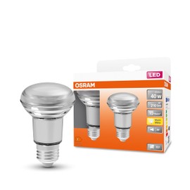 Osram LED Star R63 Reflektorlampe, Sockel: E27, Warm White, 2700 K, 2,9 W, Ersatz für 40-W, 2er-Pack