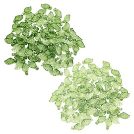200 Pieces Of Leaf Beads, Acrylic Green Leaf Beads, Jewelry Beads, Versatile Green Leaf Beads For Jewelry, Bracelets, Earrings Accessories, Suitable For Diy Jewelry
