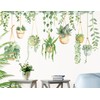 RAINBOW WSK Green Plants Leaves Wall Decals Hanging Flower Vine