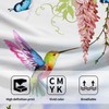 Pink Floral Hand Towels Set of 2 Hummingbird Butterfly Soft