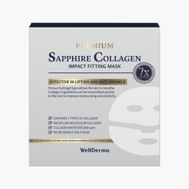 Wellderm (Beauty) 웰더마 사파이어 콜라겐 임팩트 하이드로겔 피팅 마스크팩 4매 Wellderm Sapphire Collagen Impact Hydrogel Fitting Mask Pack 4 Sheets