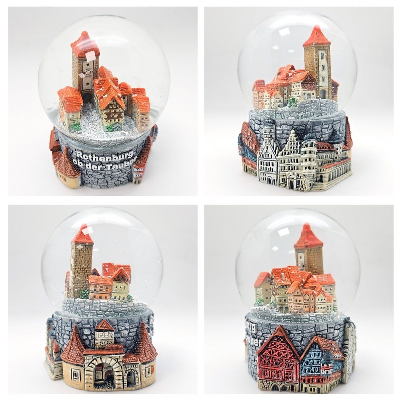 Schneekugelhaus Souvenir Snow Globe Culture City Rothenburg 30005