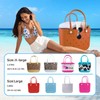 Rubber Beach Tote Bag - Waterproof Washable Durable Open Purses