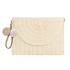 Niboken Women's Clutches Evening Bag Shoulder Bag Straw Handbag Clutch