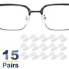 HARFINGTON 15 Pairs Eyeglass Nose Pad 6mm Thickness Silicone Anti-Slip