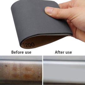 Cangfort 20 Pcs Wet Dry Sandpaper Assortment, 80 120 240 400 600 1200 1500 2000 2500 3000 Grit Sandpaper Sheet for Wood Metal Polishing Automotive Sanding