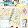 Transparent Girl Sticker Notebook, Removable, A7 Size, 6 Holes, Seal,