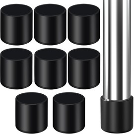 HNYYZL 22mm Rubber Chair Leg caps,Rubber Leg Tips for Chair Legs,Chair Leg Floor Protectors,Folding Rubber Chair Feet,Round Black